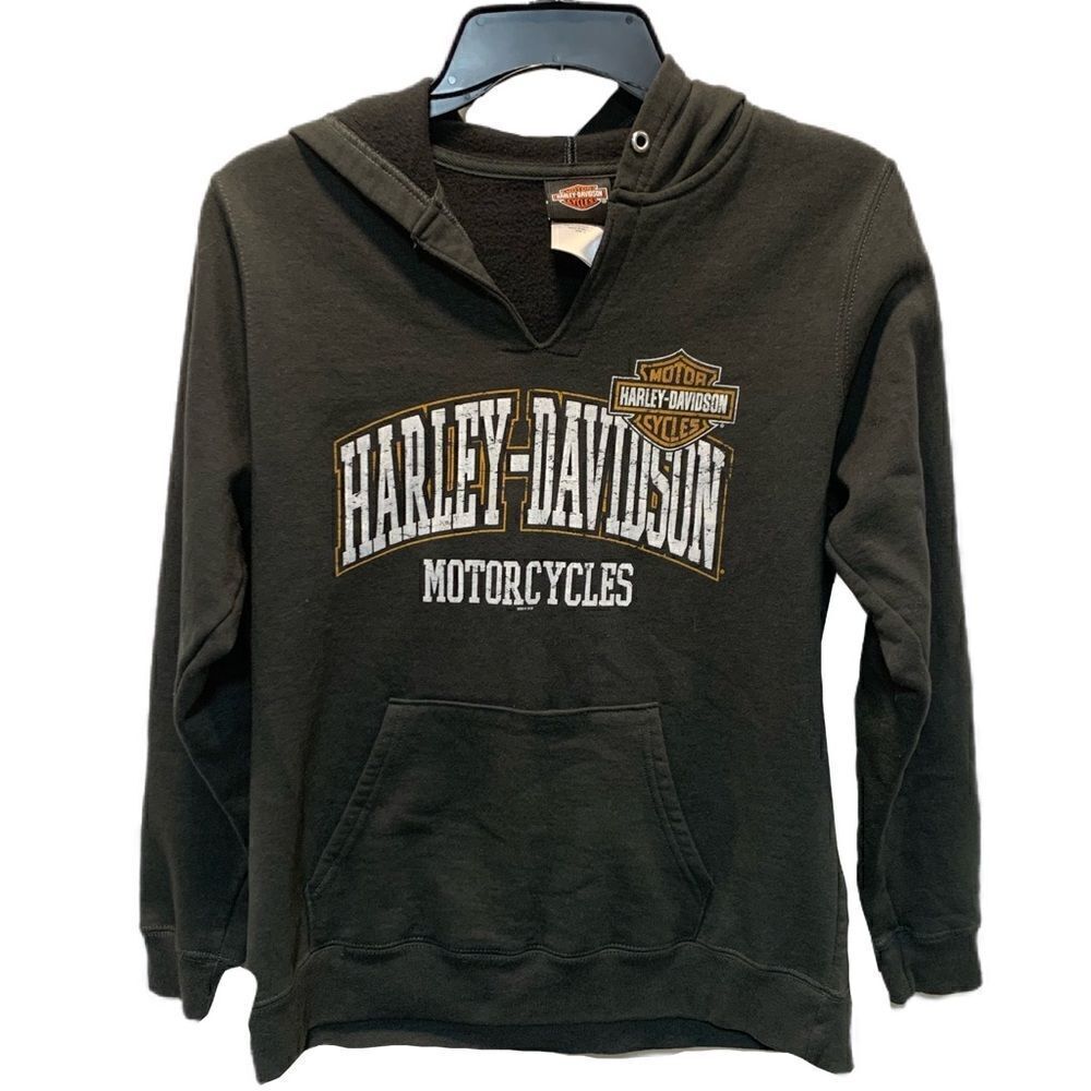 Classic Harley Davidson gray pullover hoodie With logo Oconomowoc Wi on … - Picture 3 of 16